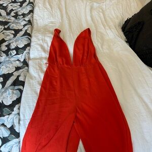 Elegant Red Jumpsuit
